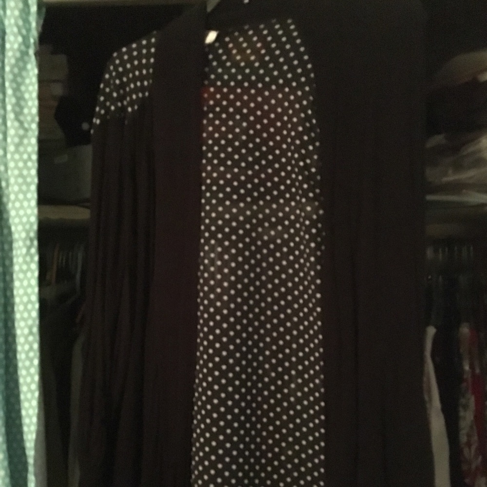 Black and white polka dot cardigan